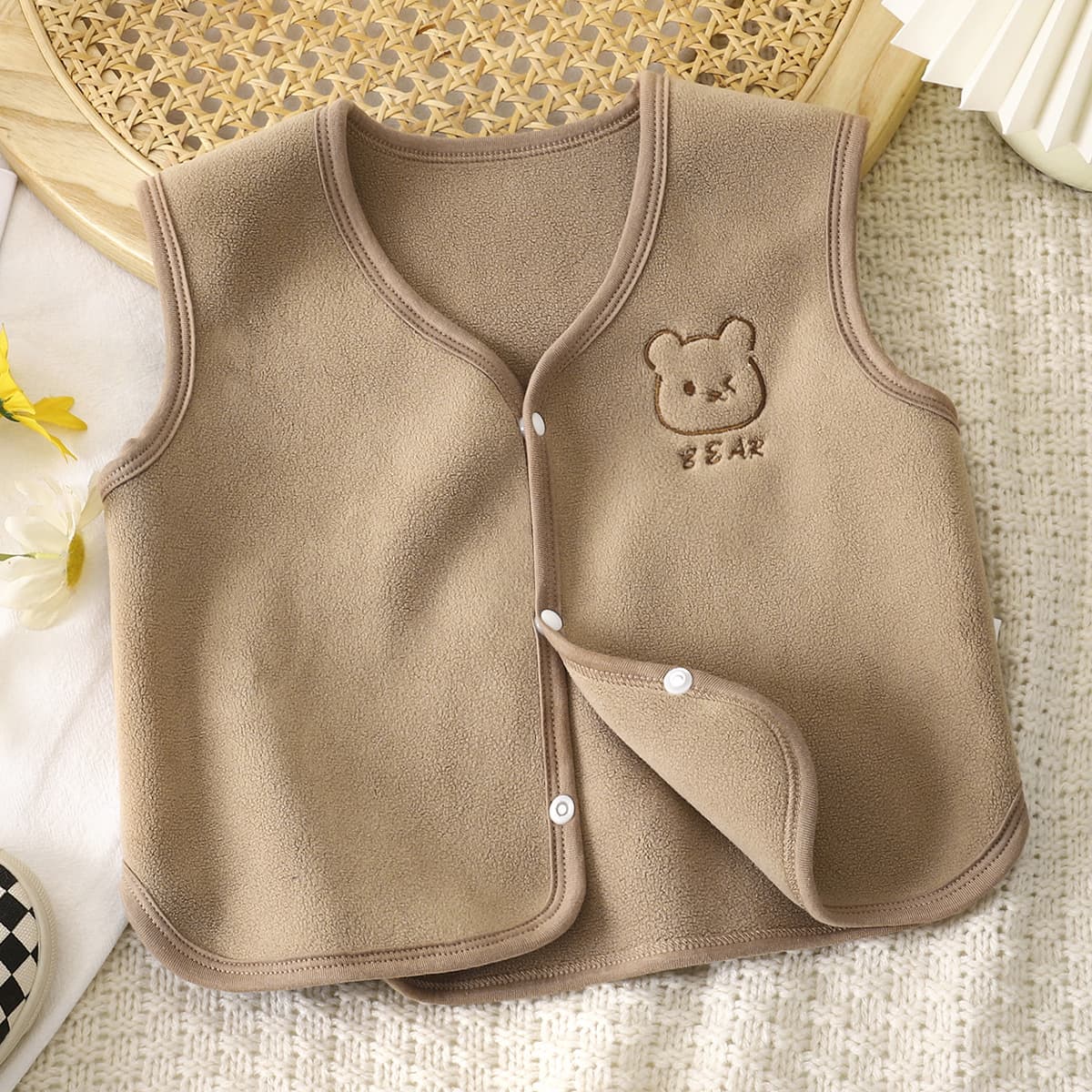 Infant Vest Autumn/Winter Plush Fleece Thick Warm Outerwear Waistcoat Vest