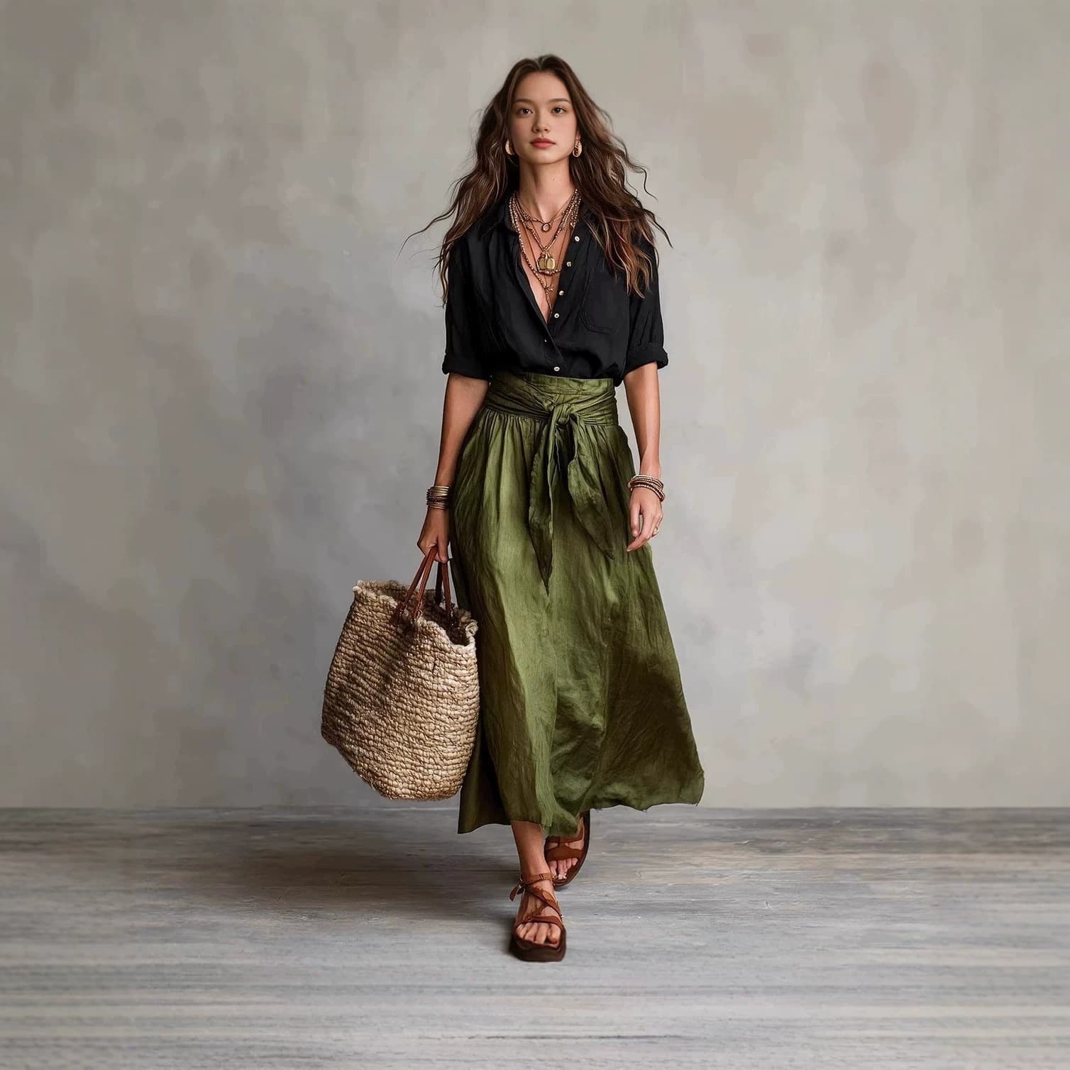 2026 European and American style contrasting color casual suits and skirts are specially designed for cross-border fashion solid color shirts and skirts two-piece sets