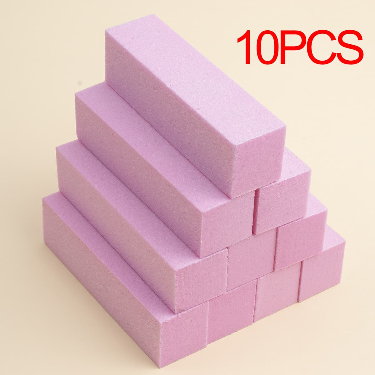 Factory direct sales white tofu block for manicure, high foaming four-sided polishing block, nail shaping and polishing file