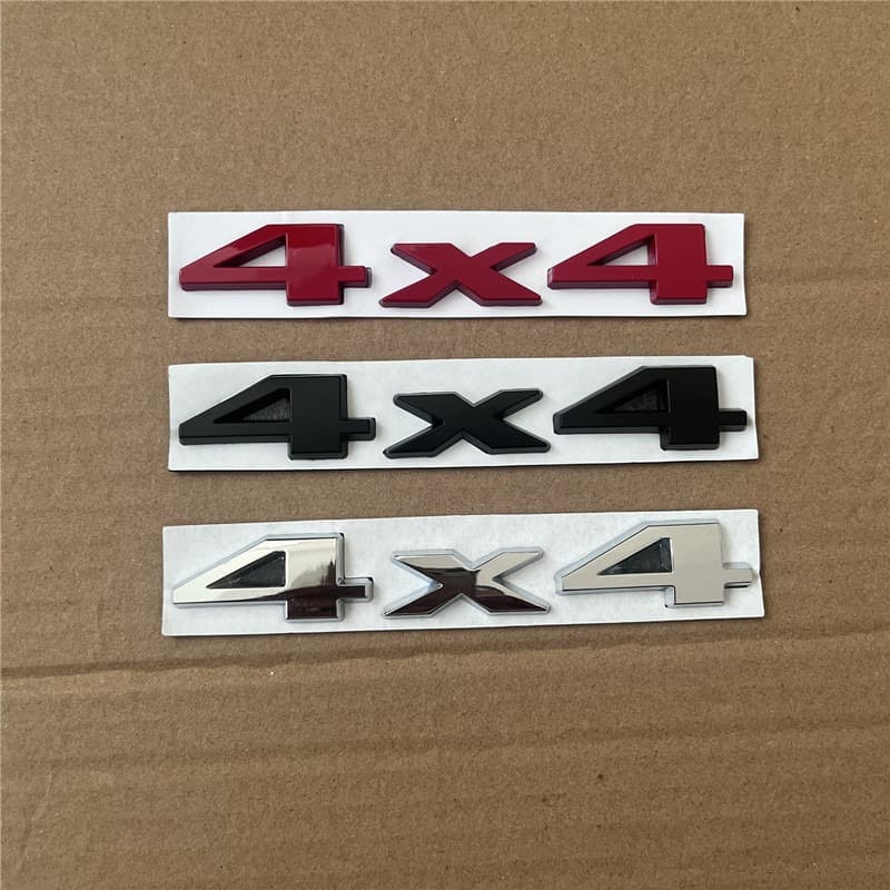Car full-time four-wheel drive off-road vehicle stickers metal 4WD body stickers personalized modified 4X4 car logo car tail logo decorative stickers