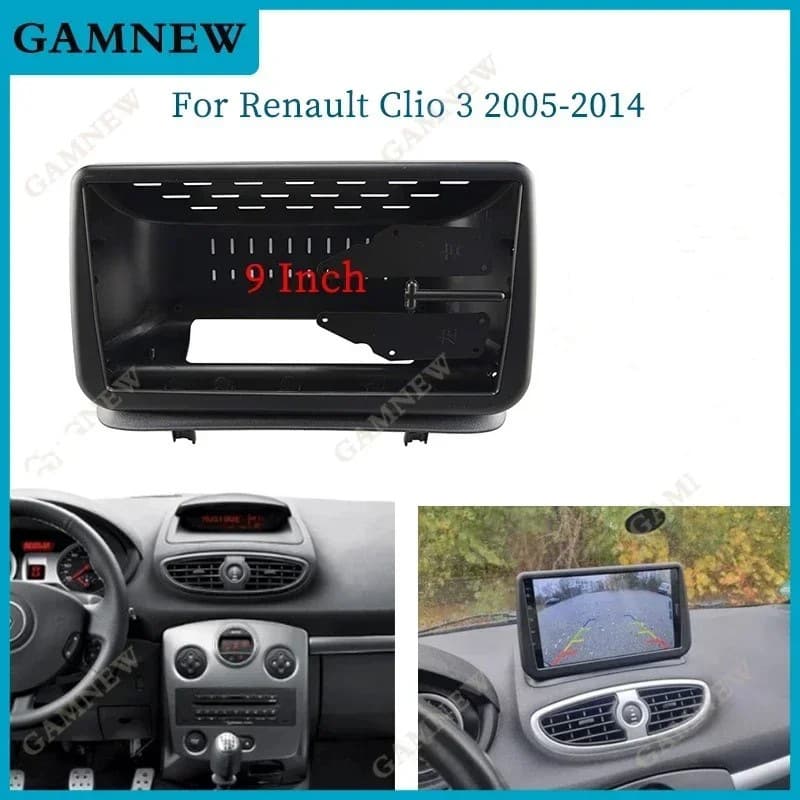Navigation bezel for 2005-2014 Renault Clio 3 (9-inch) Android car stereo dashboard frame