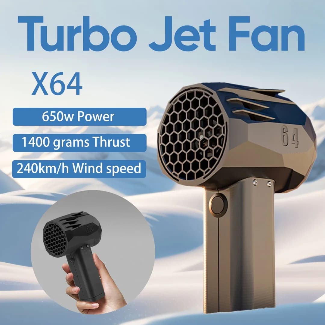 Cross-border Stock MINI X64 High-Velocity Turbine Fan 64-Duct High-Speed Brushless Motor 20W Fast Charging Fan