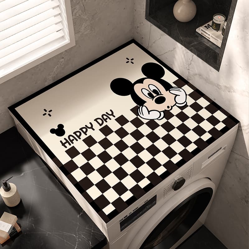 Washing Machine Drum Cover Mat, Countertop Protective Mat, Cartoon Sun-Proof, Waterproof, Dust-Proof Cover, Refrigerator Cover Cloth, Bedside Mat