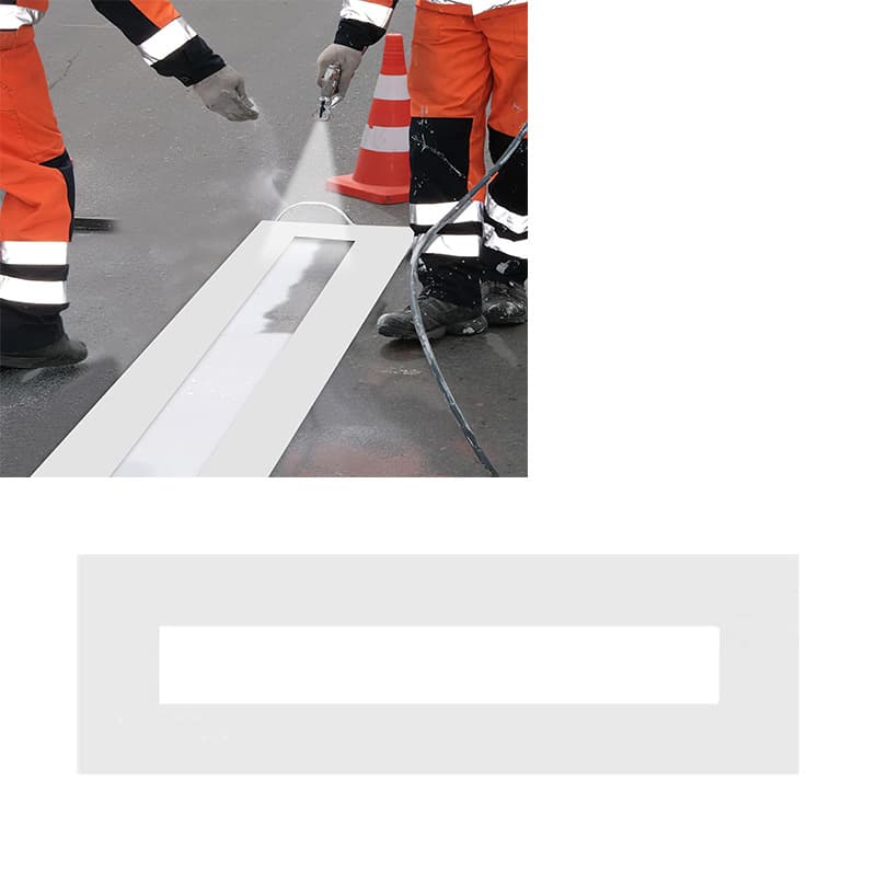 Foldable Parking Line Template for Asphalt Concrete Road Surface Spray Painting Stencil