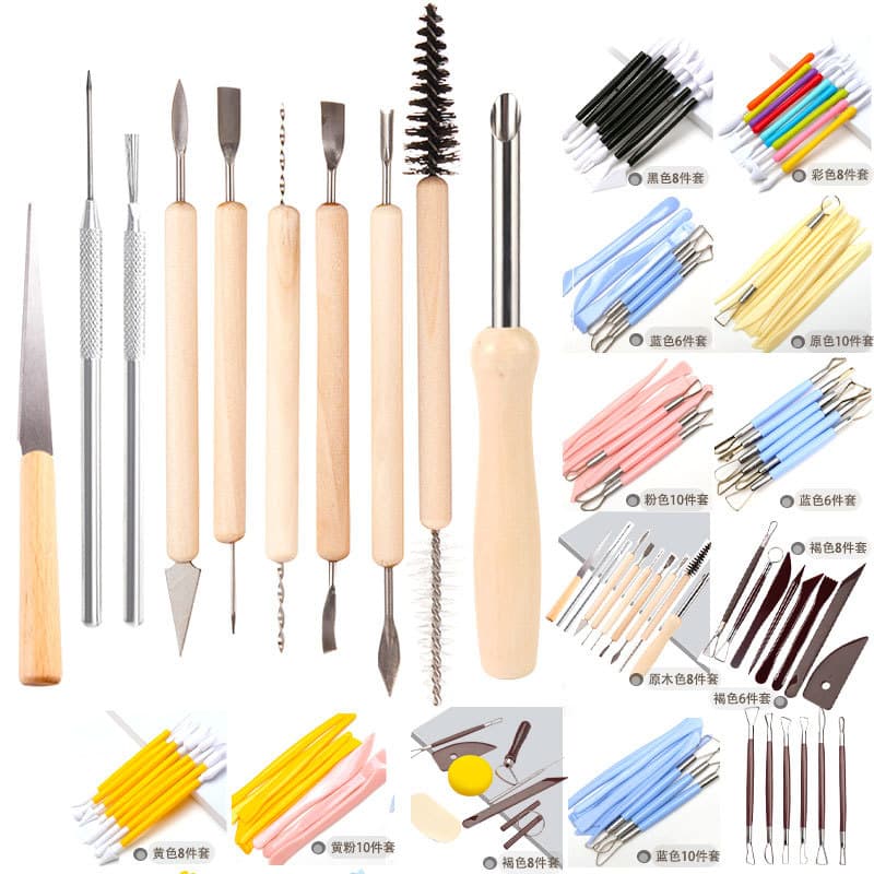 Cross-border Clay Pottery Tool Set, Soft Clay Sculpture Carving Knife, Sculpture Art Scraper, DIY Clay
