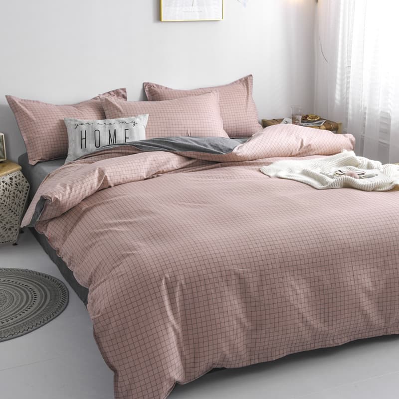 Ins Style Four-Piece Bedding Set, Simple Brushed Bed Sheet, Student Dormitory Duvet Cover, Three-Piece Bedding Set, Quilt Cover 2m for Home Use