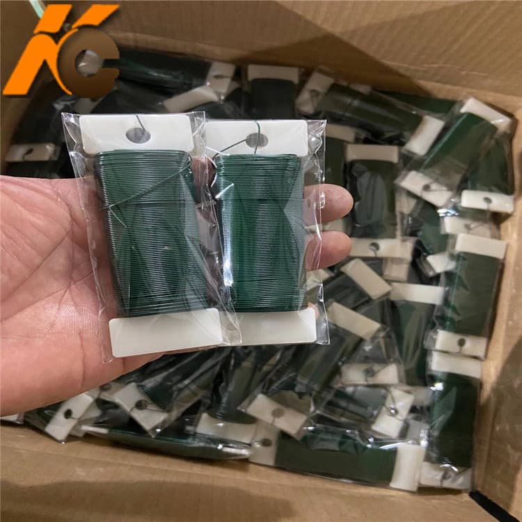 22 Gauge 0.7mm 35m Long Dark Green Painted Wire, Plastic Board Packaging