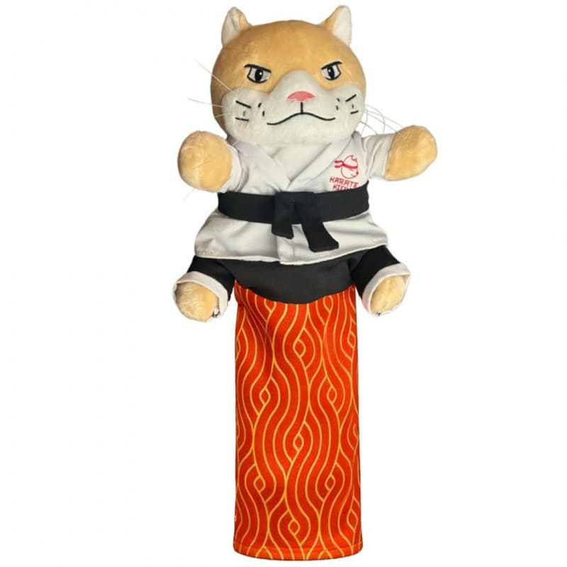 Cross-Border Cat Karate Kitty Puppet Interactive Cat Boxing and Arm Wrestling Toy with Arm Protectors
