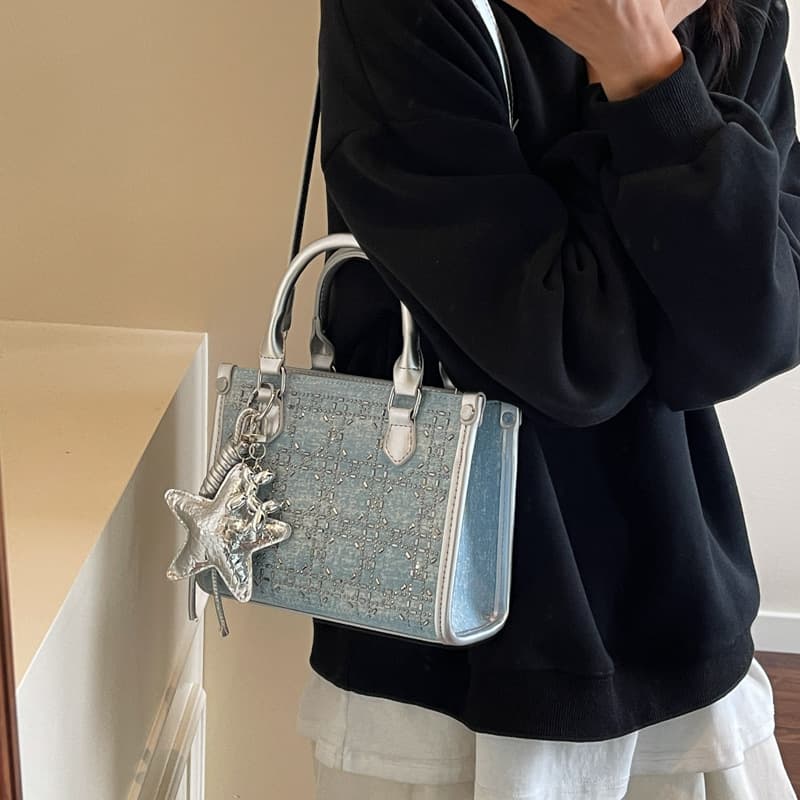 Cross-Border Women's Bag 2025 New Fashion Versatile Premium Handbag Shoulder Crossbody Large Capacity Commuter Tote Bag