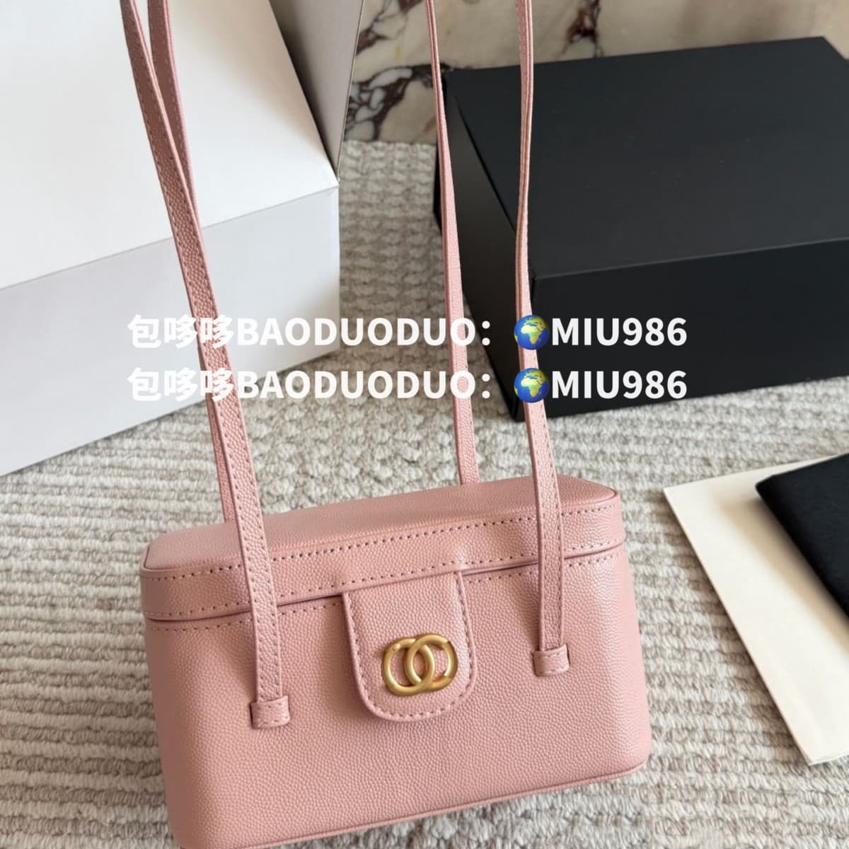 New 26p Little Fragrance Style Jennie Same Preppy Coco Vintage Box Bag Shoulder Bag Underarm Bag
