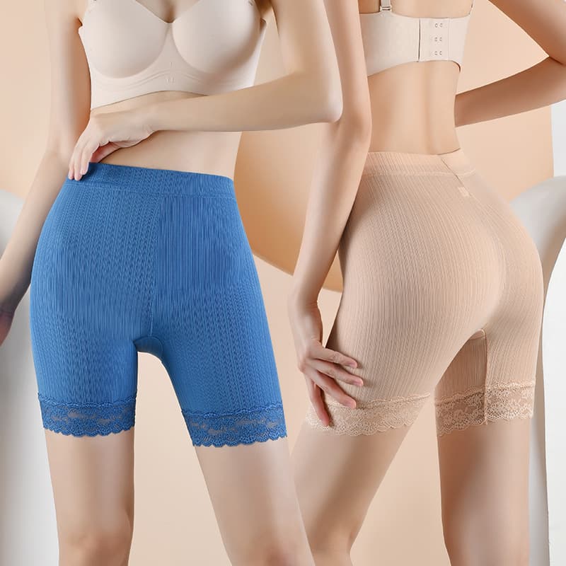 Yumei 9209 Seamless Base Safety Shorts for Women, Plus Size, Tummy Control, Hip Lifting, Breathable, Anti-Exposure, Cotton Crotch Safety Shorts