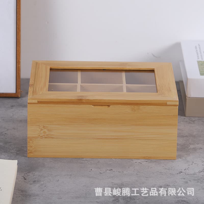 Cross-border In Stock Tea Storage Box, Acrylic Multi-compartment Tea Bag Organizer, Foreign Trade E-commerce Coffee Bag and Jewelry Box