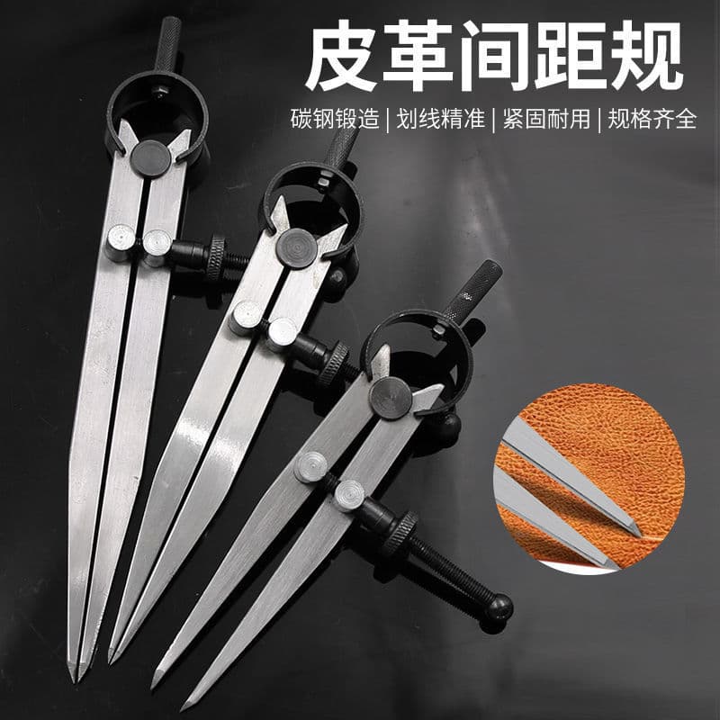 Metal Spacing Gauge Quick Adjustable Marking Gauge Edge Stitcher DIY Leather Craft Marking Tool