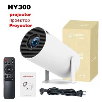 Cross-border Hot Selling HY300 Projector High Brightness Short Throw Portable Home Smart hy300 Projector