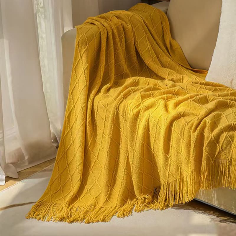 Ins Knitted Blanket Sofa Blanket Shawl Blanket Bed Tail Blanket Bed Tail Cover Blanket Nap Blanket Bed Blanket