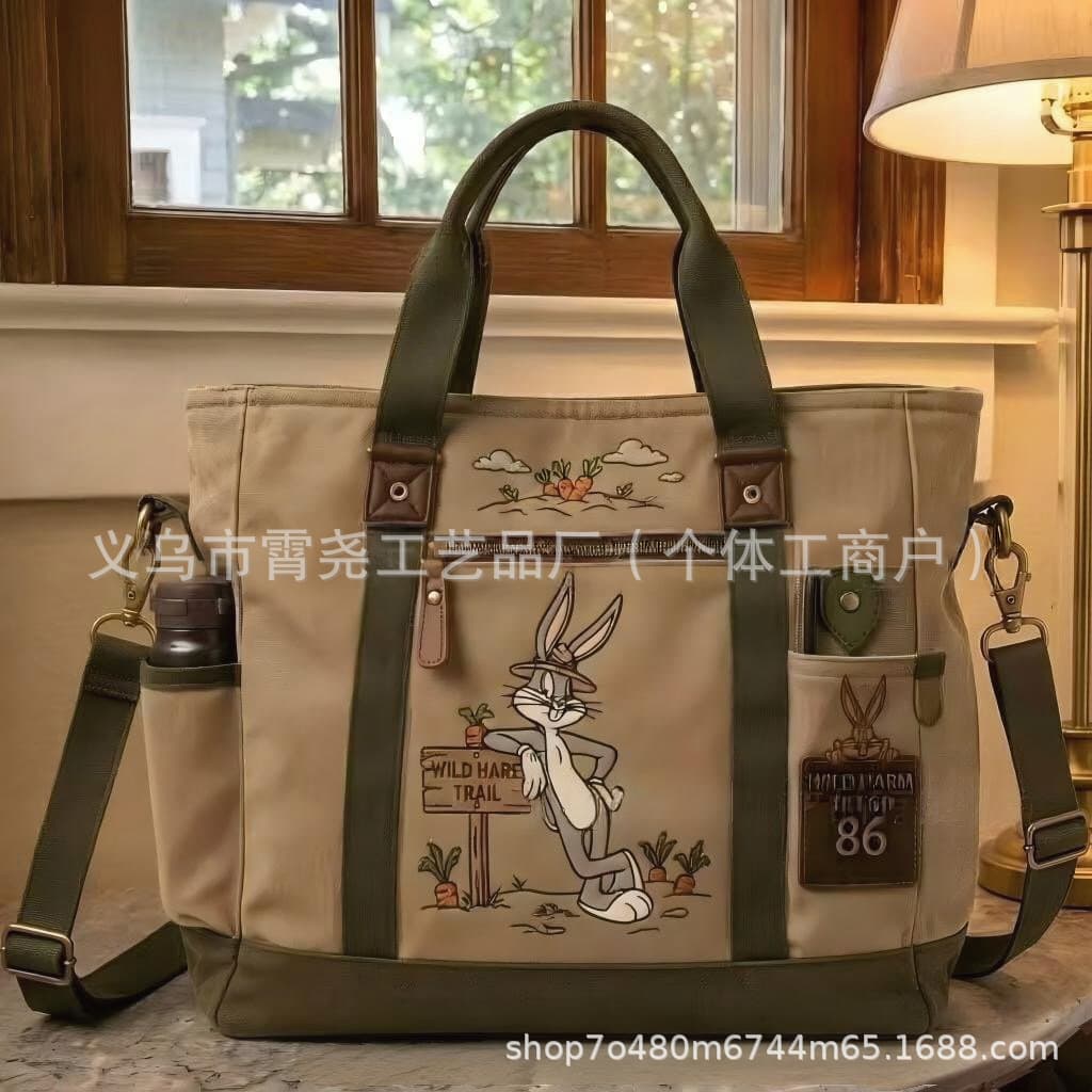 Cross-Border Bugs Bunny "Wild Hare Trail" Explorer Tote