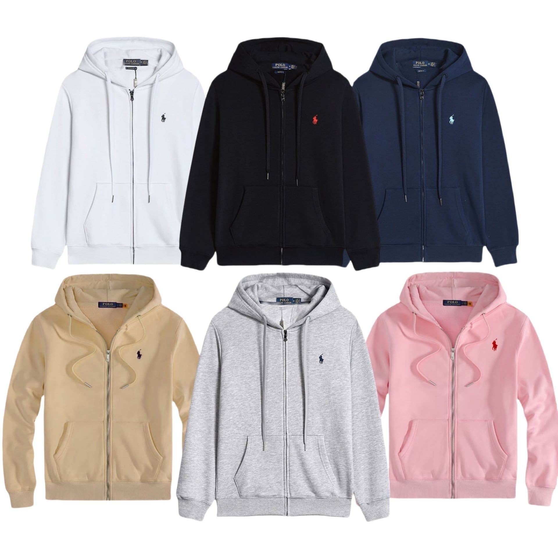 Hooded RL Cardigan Pants Embroidered Loose Plus Size Paul Men's Polo Jacket LF Hoodie Men
