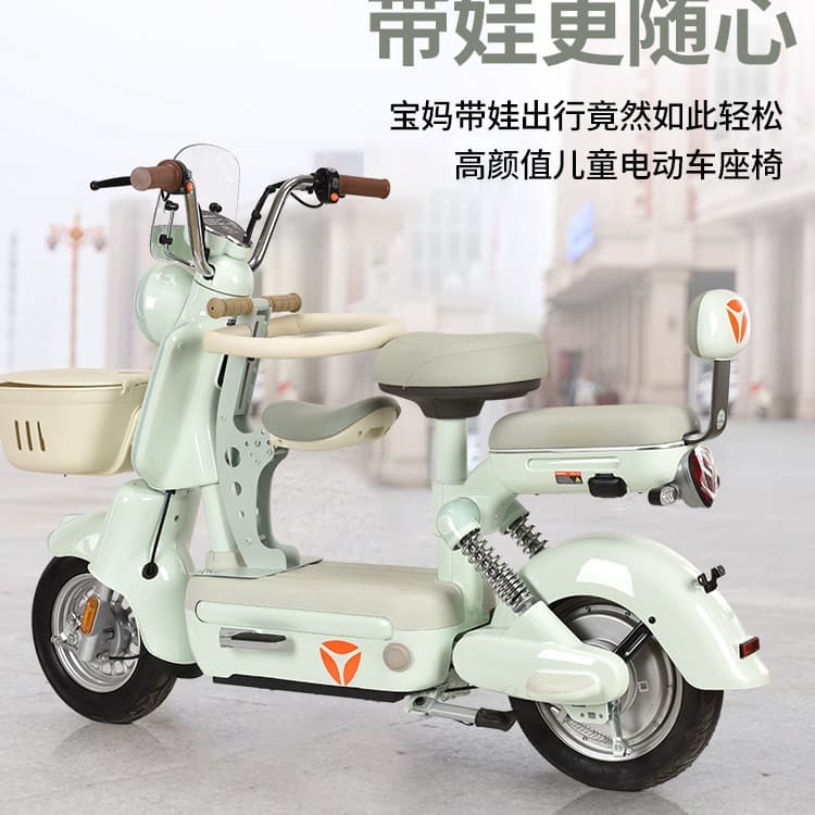 Foldable safe child seat compatible with Yadea, Aima, and Xiaodao electric scooters, baby cotton seating
