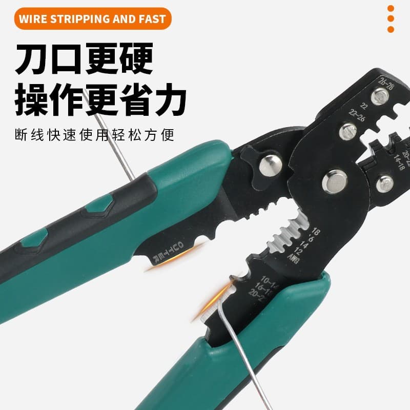 Crimping Pliers - Wire Stripping and Cold Pressing Terminal Pliers for Electricians, Cable Stripping Pliers, Wire Mesh Pliers
