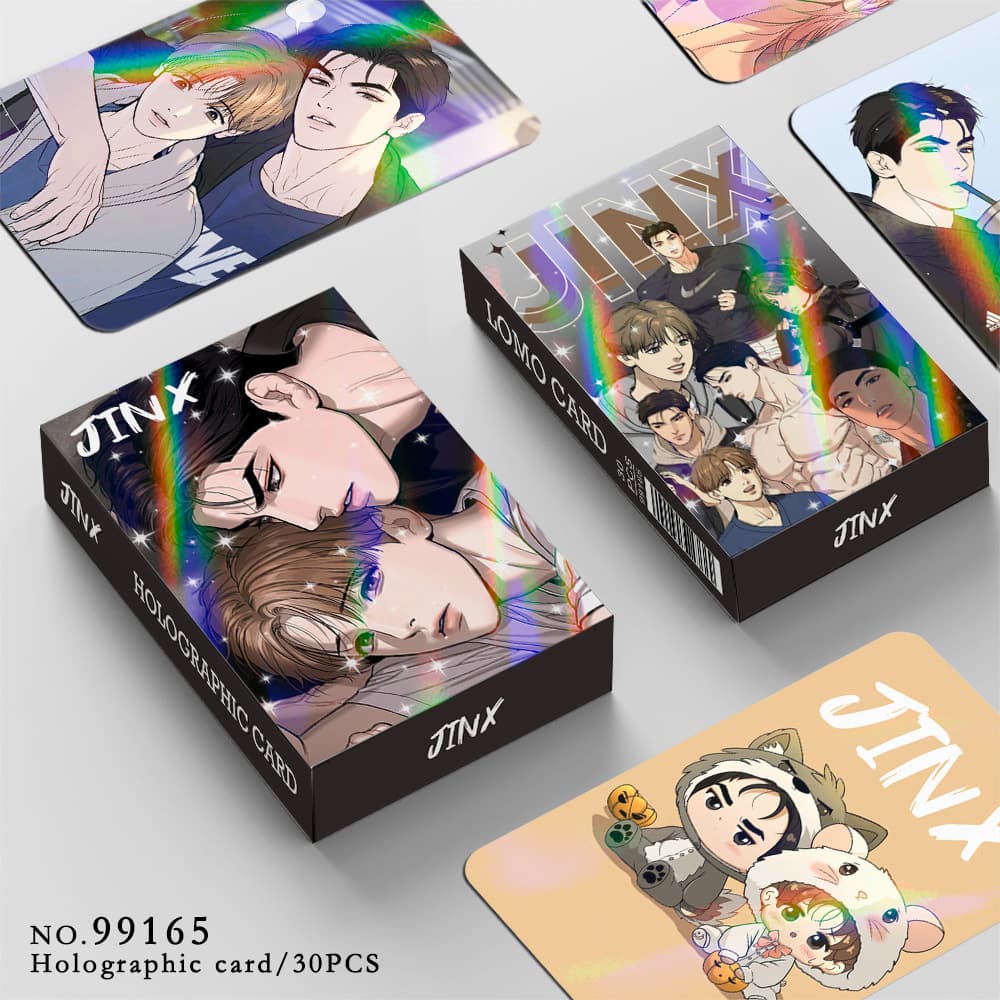 New 30 laser cards Korean comic curse small card double-sided LOMO card boxed high-definition photo card collection card flash card