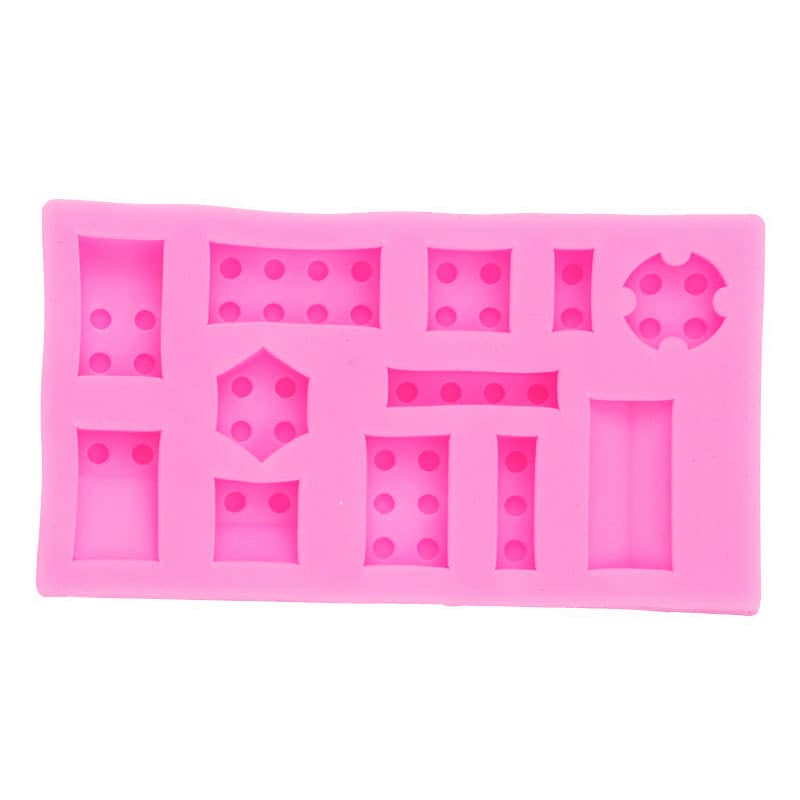 DIY Sugar Flip Children's Building Blocks Lego Cake Decorations Silicone Mold Chocolate Ice Tray Cake Decorations In Stock