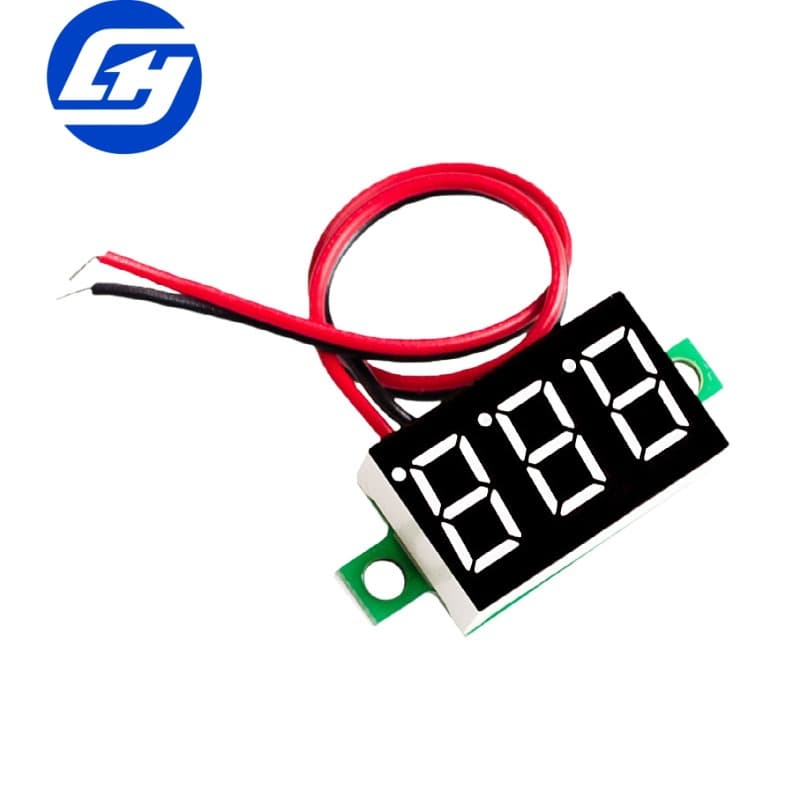 Two-Wire Voltmeter 0.36 inch DC 4.5V-30V DC Voltage Meter Head Motorcycle Voltmeter Digital Display