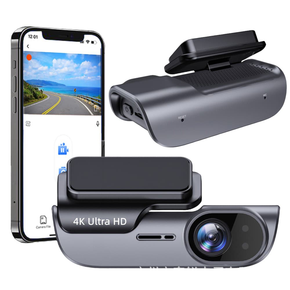 Cross-border 4K HD Dash Cam No Screen Single Recording WiFi Phone Connection 3M Adhesive Car Camera DVR