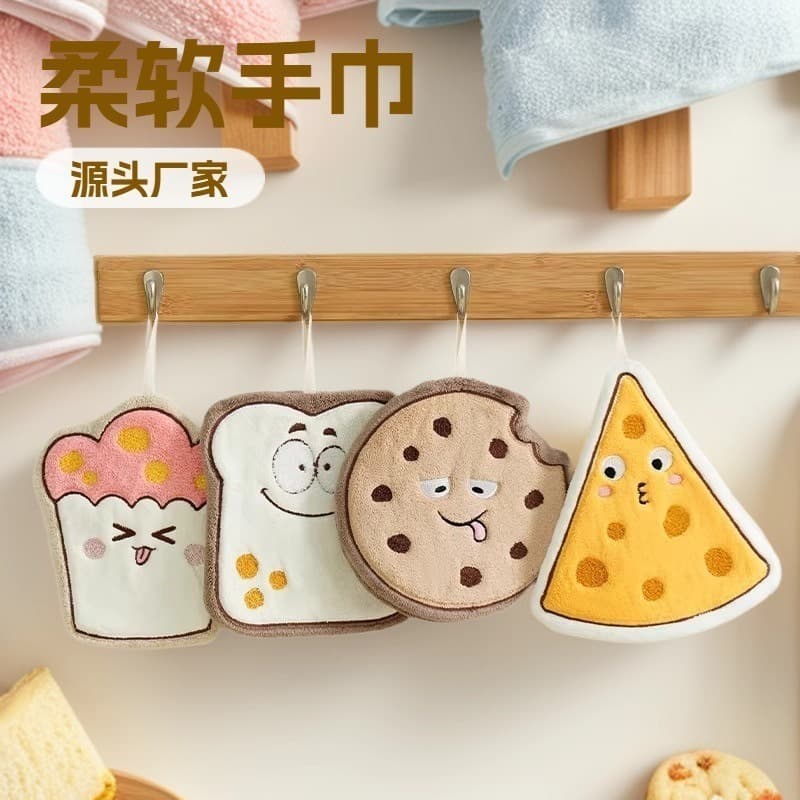 Cross-border Korean style hand towel hanging cute small towel souvenir children's handkerchief new coral velvet hand towel