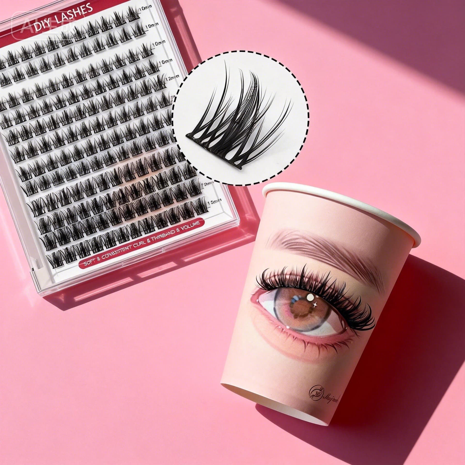 Cross-border Eyelash Extension Kit, Thick False Lashes, Natural Volume, Easy to Apply and Remove