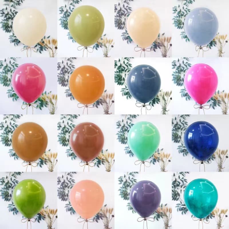 Cross-border 5 inch 10 inch 12 inch 18 inch Latex Balloons Apricot Retro Pink Avocado Sand White Sage Pearl