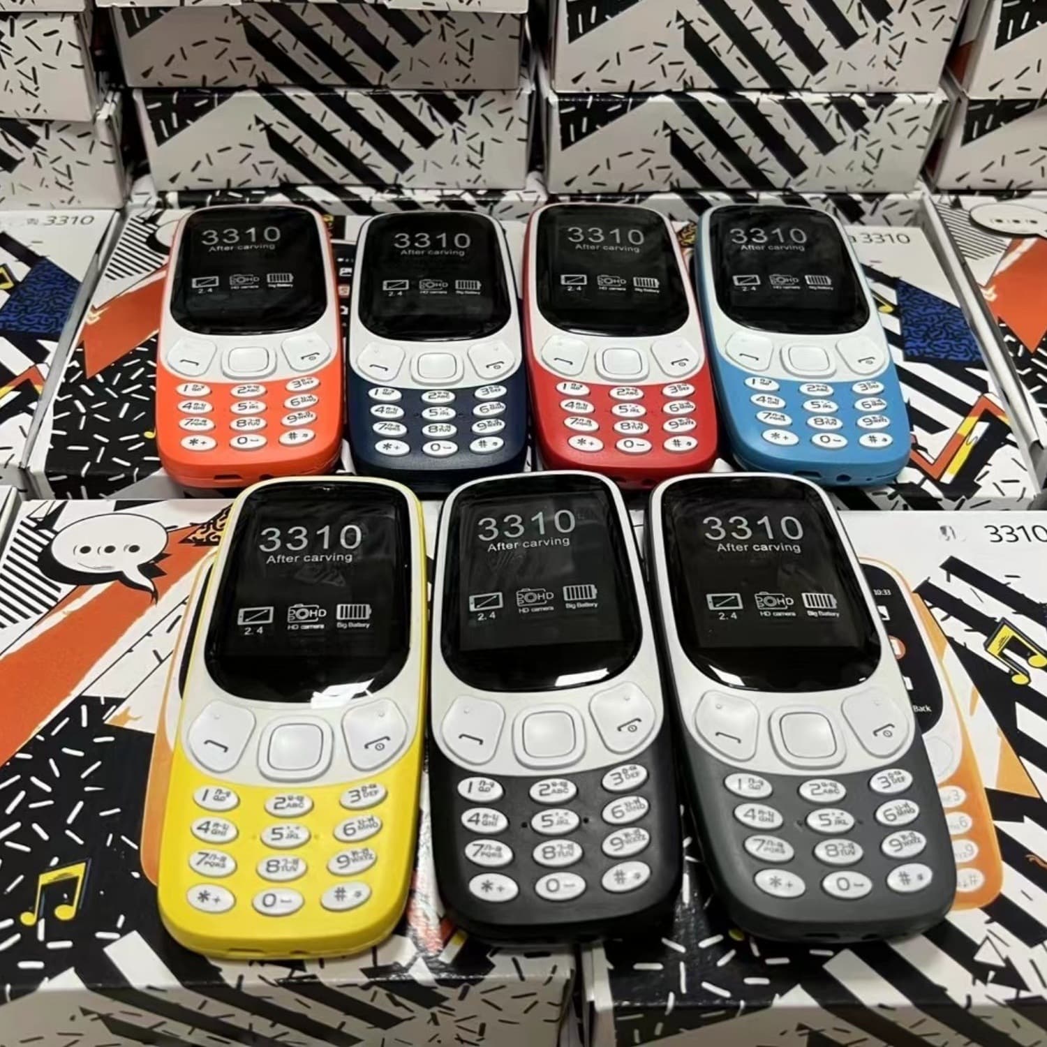 Cross-border mobile 3310 2.4 GSM non-smartphone, 2G bar-style keypad senior feature phone dual SIM