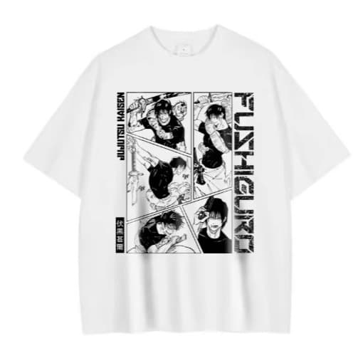 Jujutsu Kaisen Anime T-Shirt Vintage Street Style Short Sleeve T-Shirt Trendy Men's Short Sleeve Tee