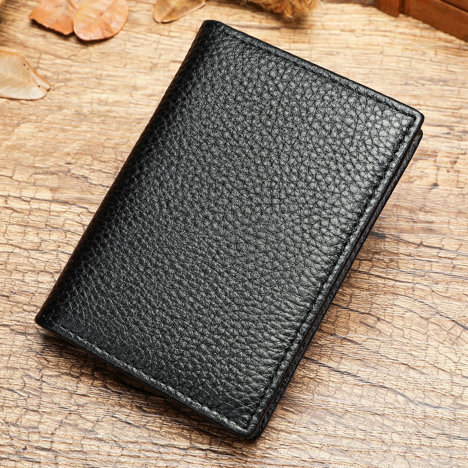 Malunte Genuine Leather Card Holder Compact ID Case Portable High-End Niche Genuine Leather Unisex Cowhide Card Sleeve Wallet Wholesale