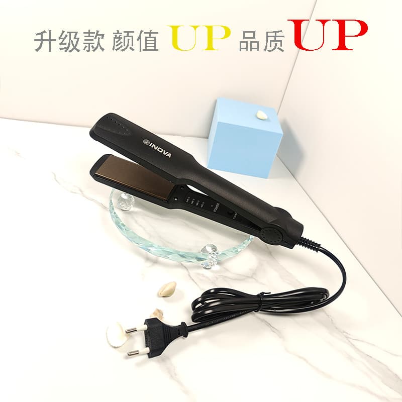 Cross-border New Model 329 Dual-use Hair Straightener and Curling Iron, Simple Design, Heat-Resistant and Damage-Free, Export Version