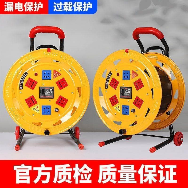 Cable reel, retractable cord reel, empty reel, mobile cable reel, power socket cable reel, extension cord reel, outdoor cable reel