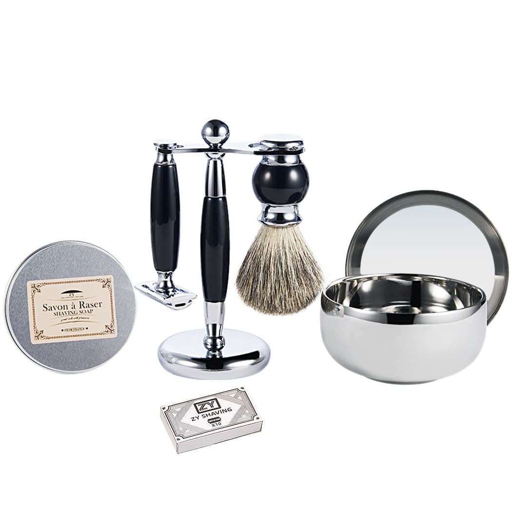 Men's Manual Razor Shaving Kit Set Shaving Bowl Shaving Soap Double Edge Blades Hotel Supplies