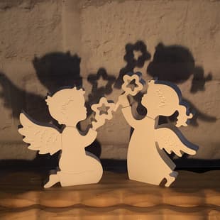 X1404.X1405 Wing Angel Figurine Desktop Decoration Cement Plaster Mold DIY Silicone Mold