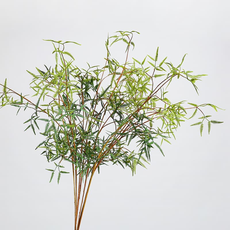 Big branches of Miscanthus leaves simulated green plants, fern leaves, mountain fern plants, artificial leaf grass, landscape decoration, living room flower arrangements