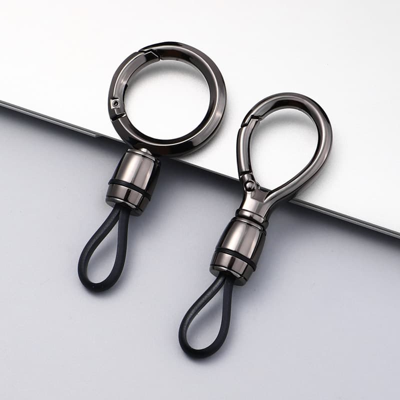Car general key chain pendant metal high-end key chain waist hanging buckle ring pendant spring buckle explosion-proof style for men