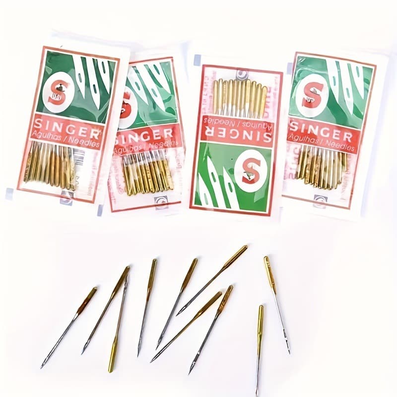 SINGER Original Sewing Machine Needle for Home Multi-Function Serger Anti-Skip Stitch Gold Tail Needle HAX1 Gold Needle