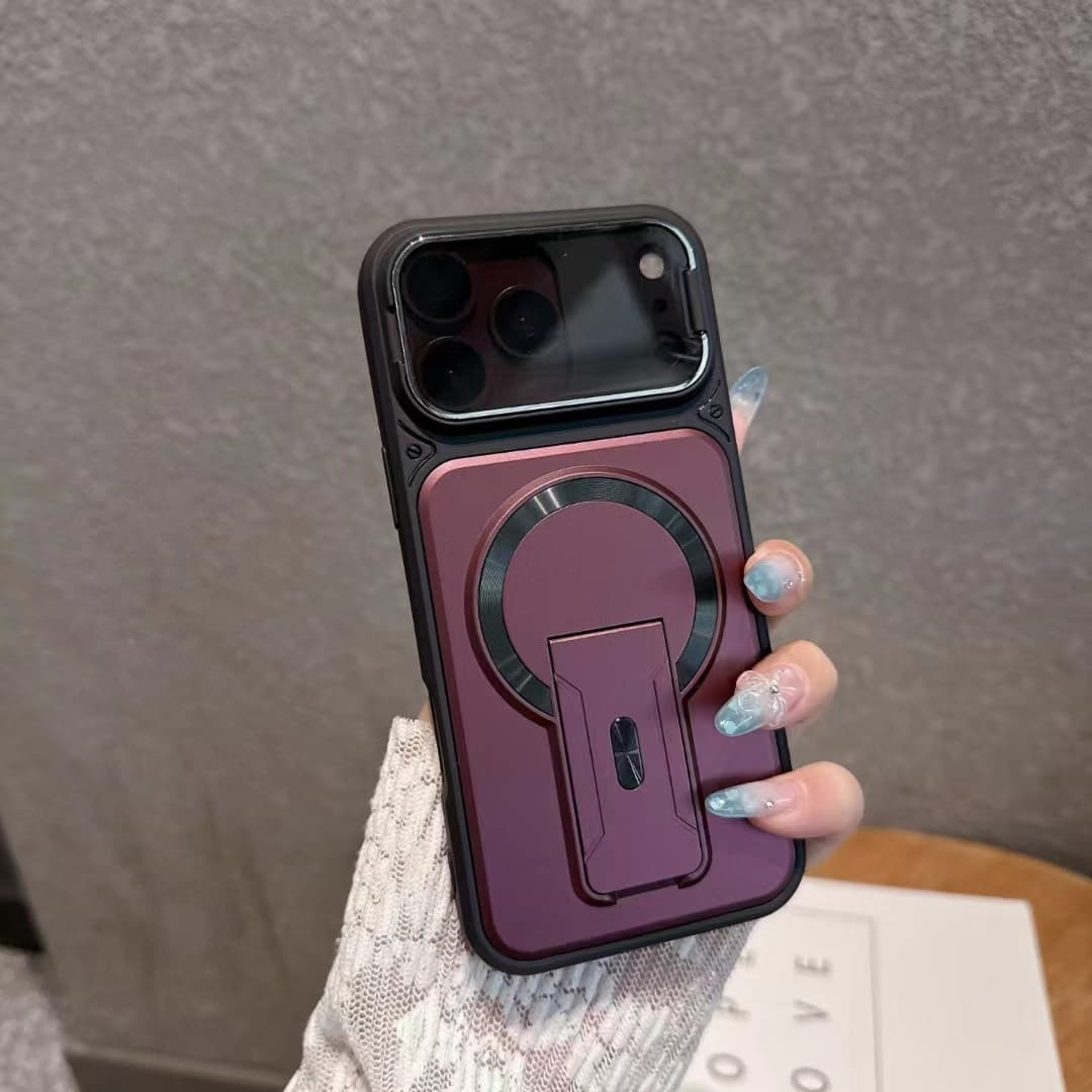 Compatible with iPhone 18 Pro Max Phone Case Flip Cover Lens Invisible Magnetic Stand Apple 17 Full Coverage Drop Resistant 16