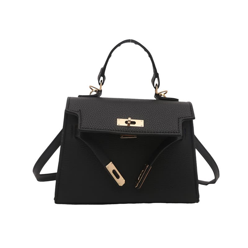 2024 New Senmeng Women's Fashion Textured Handbag Kelly Bag Shoulder Crossbody Bag Popular Commuter Bag This Year