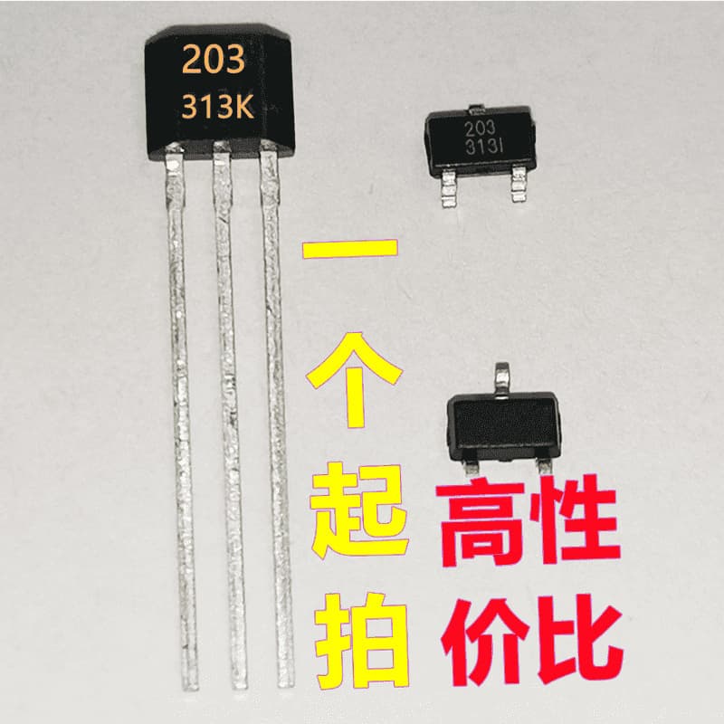203 TO-92S Omnipolar Low-Power Hall Effect Switch, Low-Power Magnetic Switch, High Cost-Performance Ratio