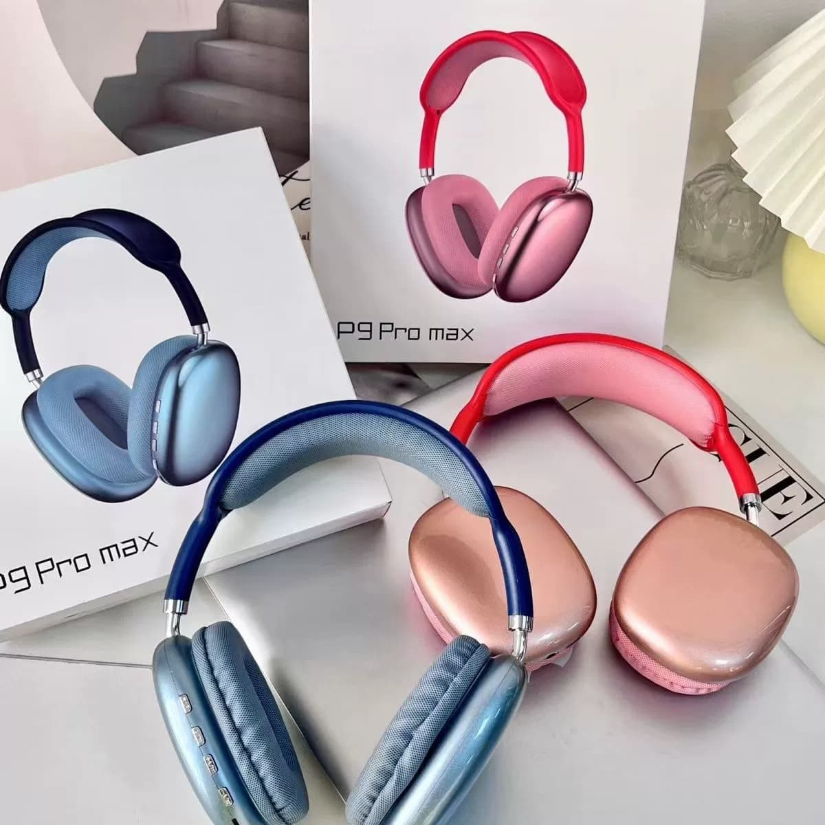 Huaqiangbei Best-Selling P9PRO MAX Bluetooth Earphones Stereo Headset Cotton In Stock and Direct Sales from Manufacturer