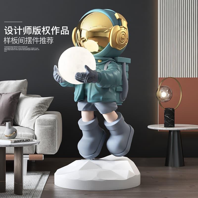Astronaut Living Room Large Floor Decoration Practical Bedside Lamp Home Decor Spaceman Opening Business Gift