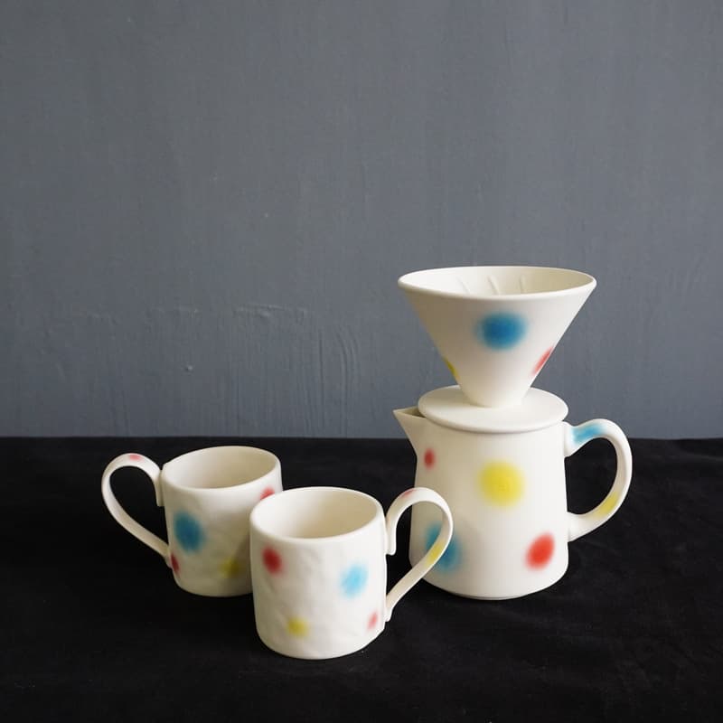 Ceramic coffee pot set V60 funnel coffee filter cup hand brewed coffee pot filter sharing pot cross-border supply
