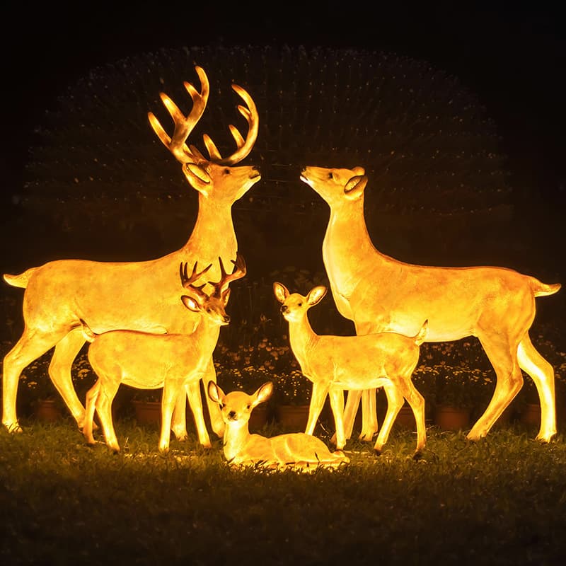 Sika deer lamp outdoor waterproof resin fiberglass modeling lamp animal lamp outdoor lawn lamp led decorative lamp