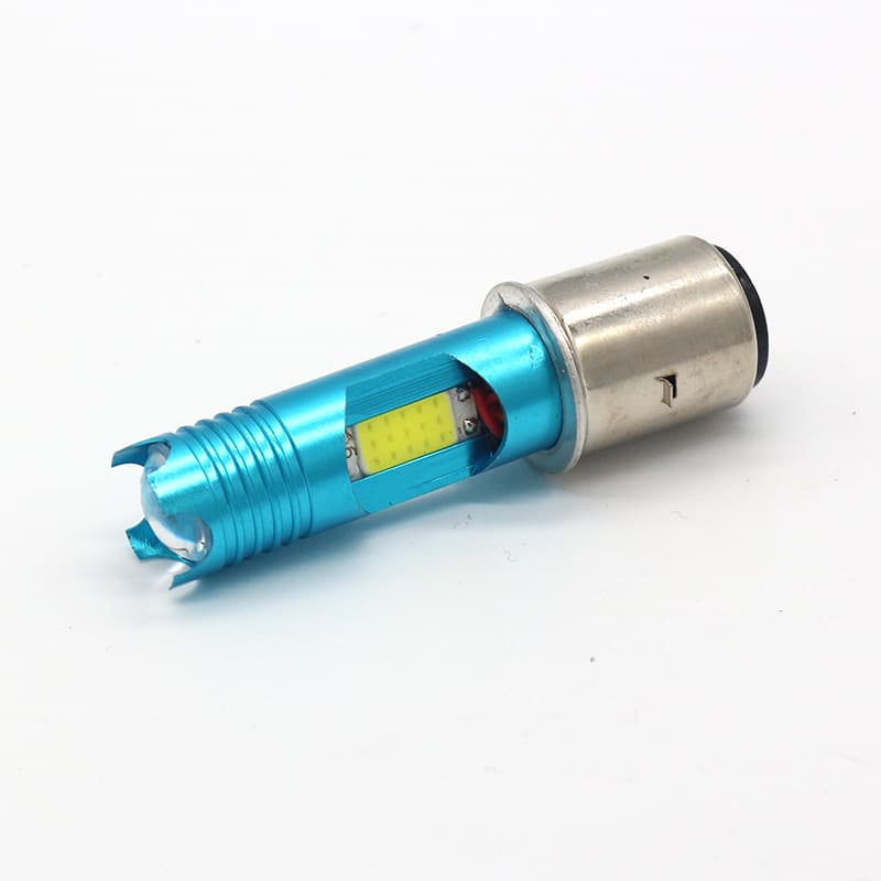 New 2COB Motorcycle Headlight with Lens, Colorful Demon Eye, H4 BA20D P15D