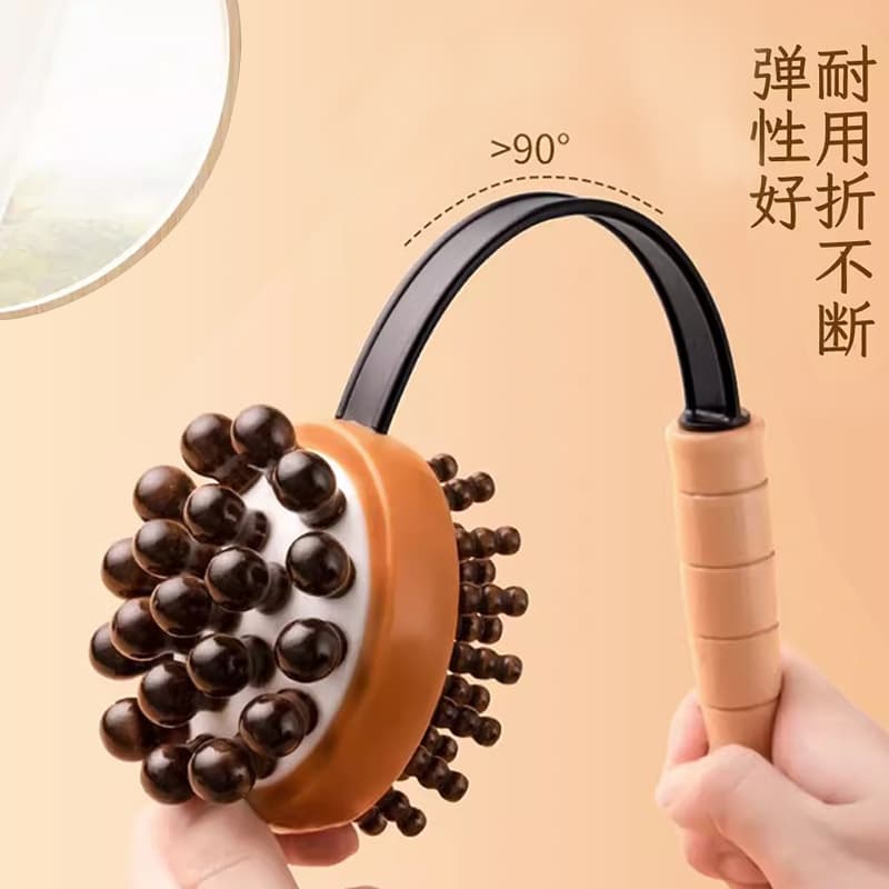 Air bag hammer, wooden air bag massage hammer, tapping back meridians, wooden silicone slap hand, neck massage brush