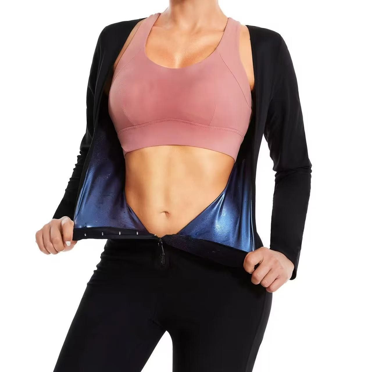 Cross-Border Women's Butt-Lifting Sweat Suit for Sports, Running, Yoga, and Fitness - Sweat-Intensive Tight Bodysuit Shapewear